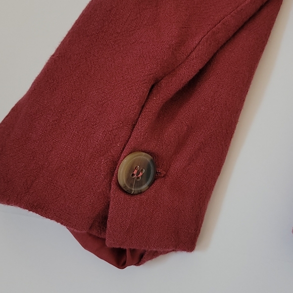 Forever 21 Burgundy Blazer Jacket Medium - Picture 4 of 9